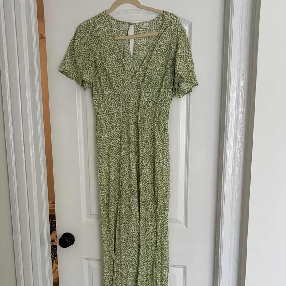 Billabong Olive Floral Maxi Dress
